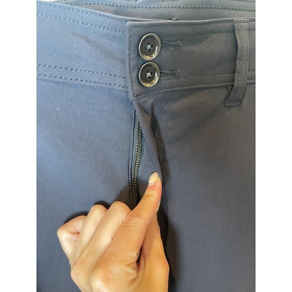 Prana Blue Gray Coal Halle Straight Leg Athletic Outdoor Pants Size 12 - Picture 7 of 12